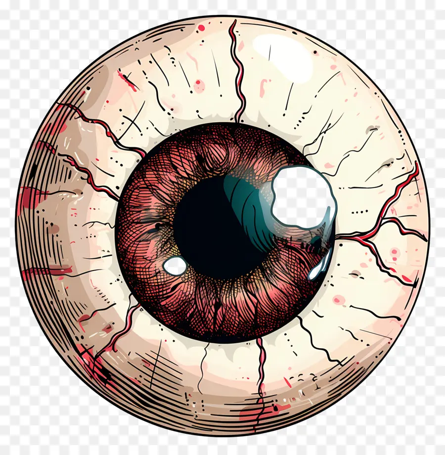 Globo Ocular De Halloween，Ojo De Sangre PNG