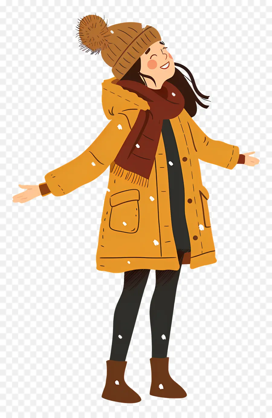 Chica En Invierno，La Moda De Invierno PNG