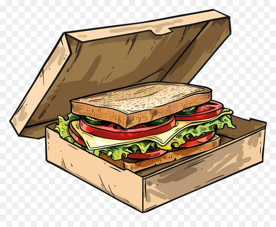 Sándwich En Caja，Sandwich PNG