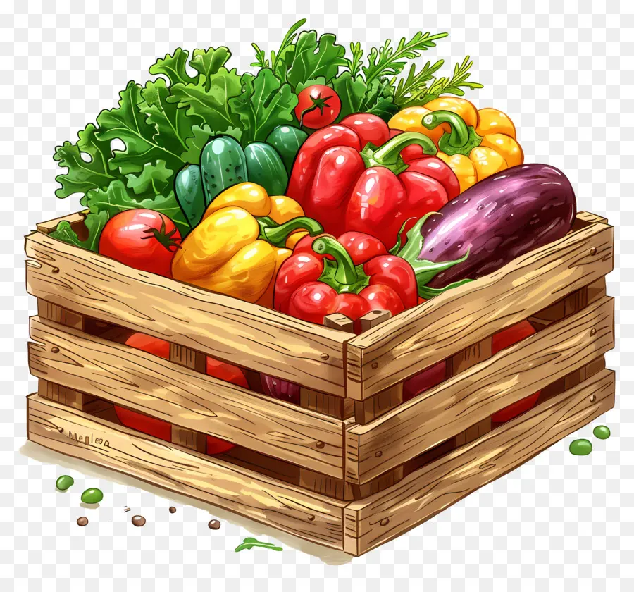 En El Día Mundial Vegetariano，Caja De Madera PNG