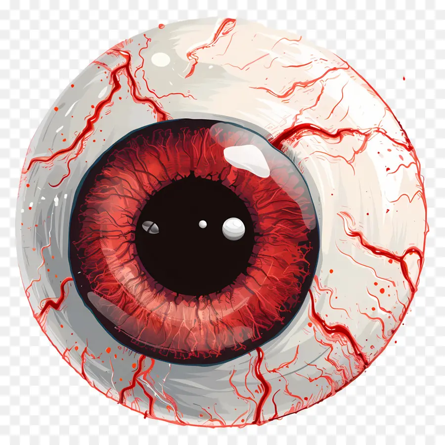 Globo Ocular De Halloween，Ojos Inyectados En Sangre PNG