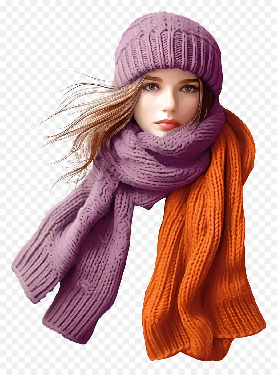 Chica En Invierno，La Moda De Invierno PNG