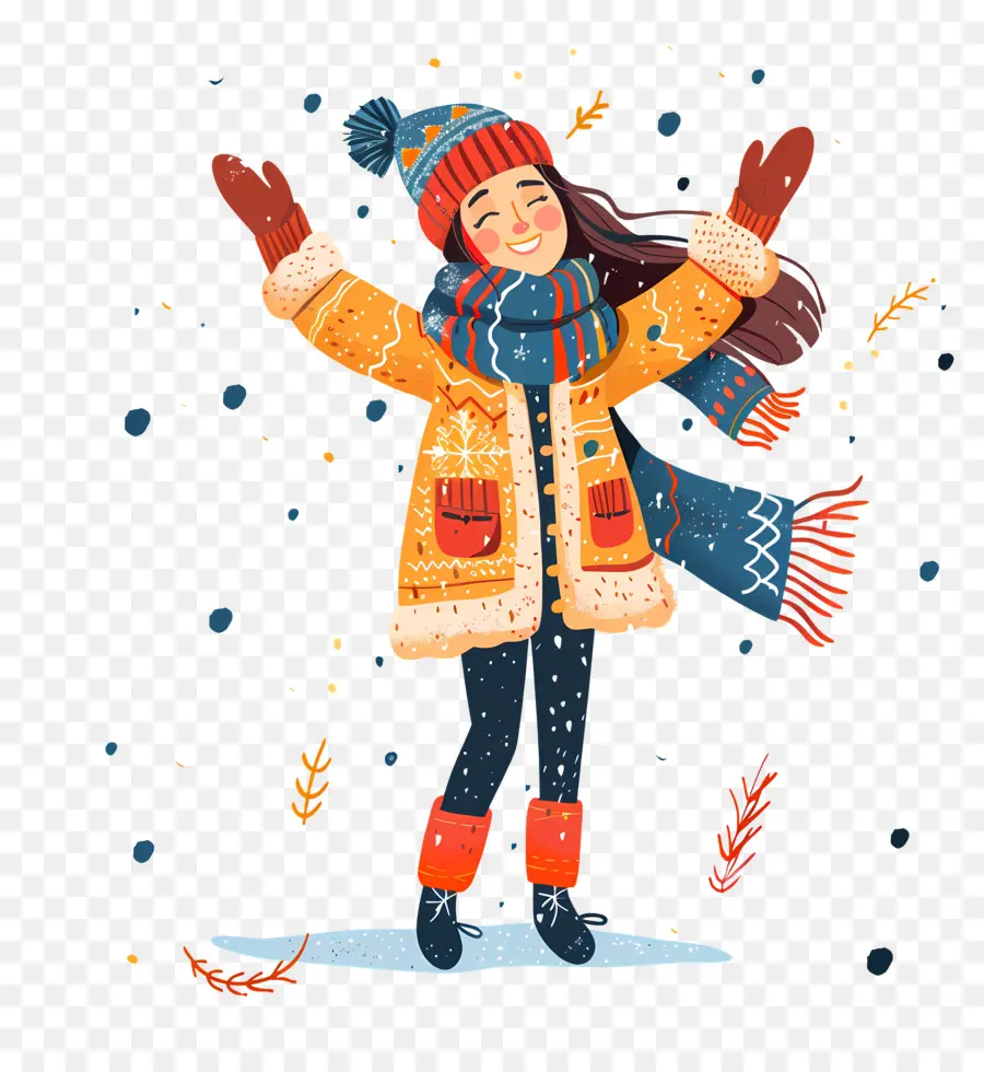 Chica En Invierno，La Moda De Invierno PNG