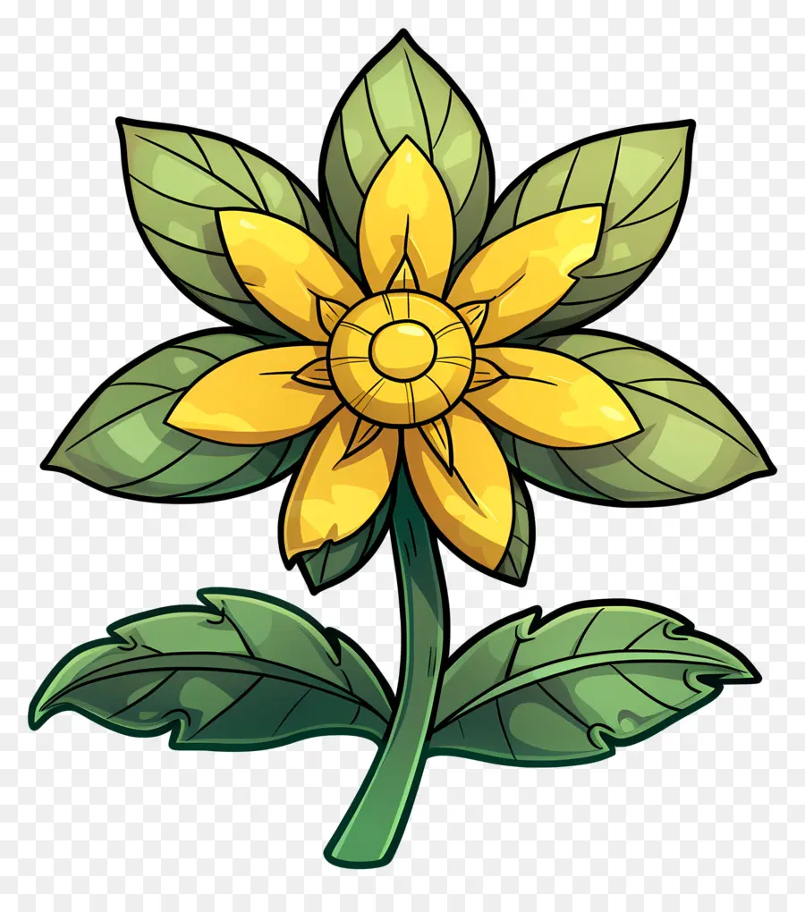 Cartoon Flower，Girasol PNG