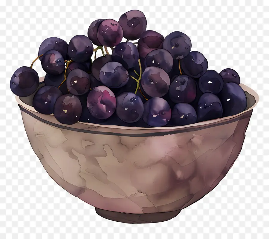 Tazón De Uvas，Pintura PNG