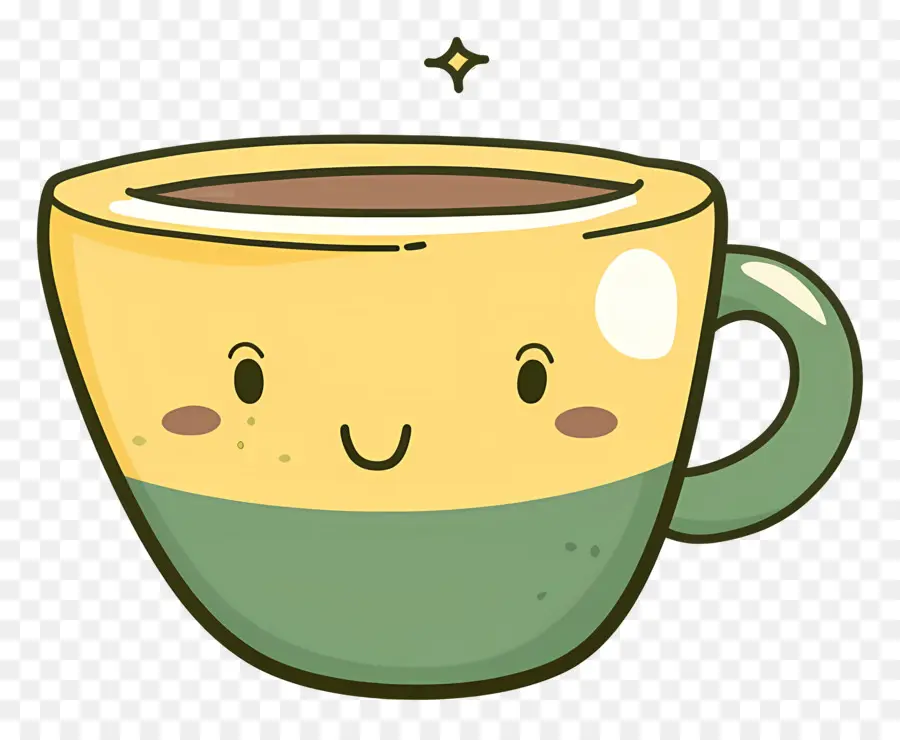 De Dibujos Animados De La Taza De Café，Cara De Dibujos Animados PNG