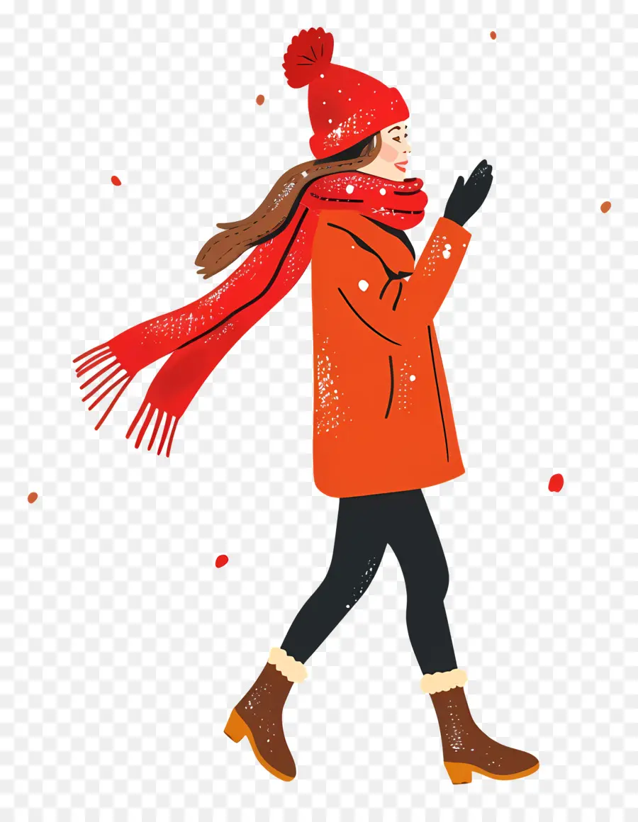 Chica En Invierno，Moda De Otoño PNG