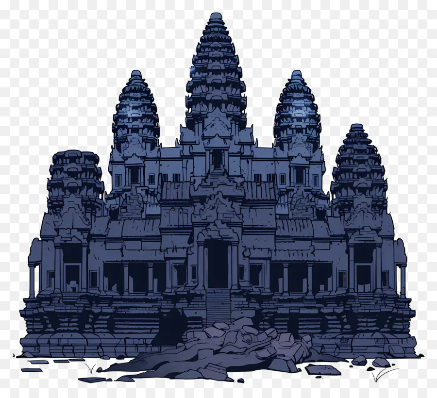 Angkor Wat，Templo Antiguo PNG