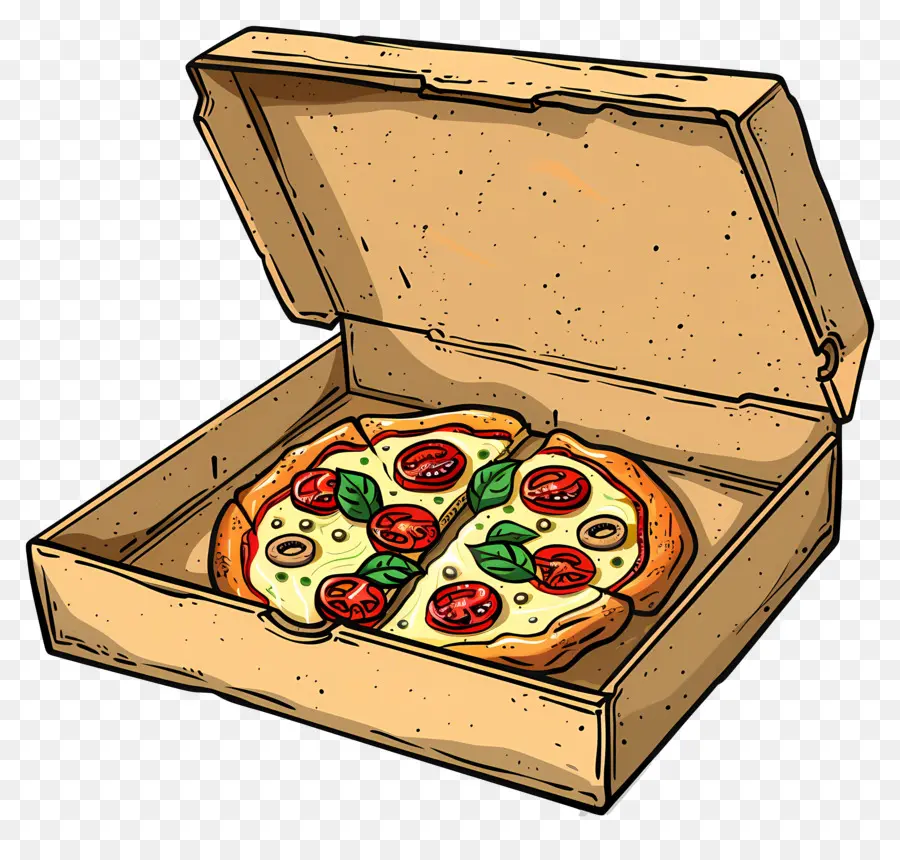 Pizza En La Caja，Pizza PNG