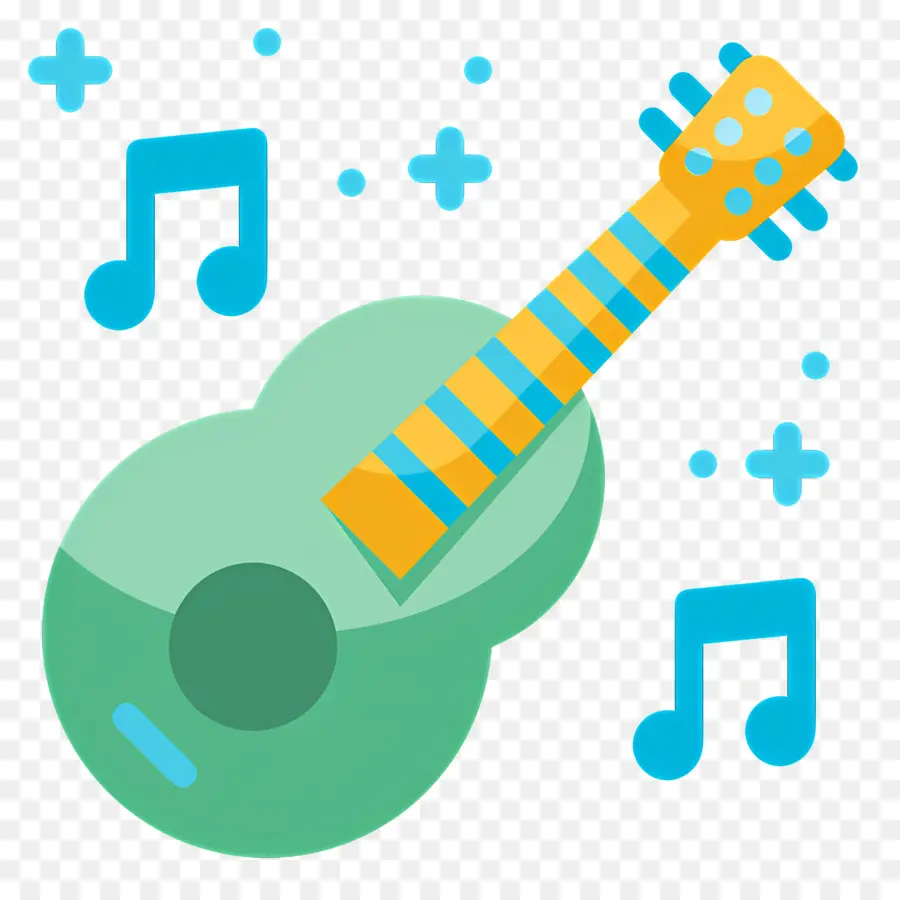 Guitarra，Notas Musicales PNG