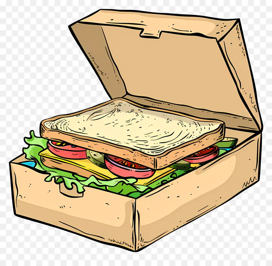 Sándwich En Caja，Sandwich PNG