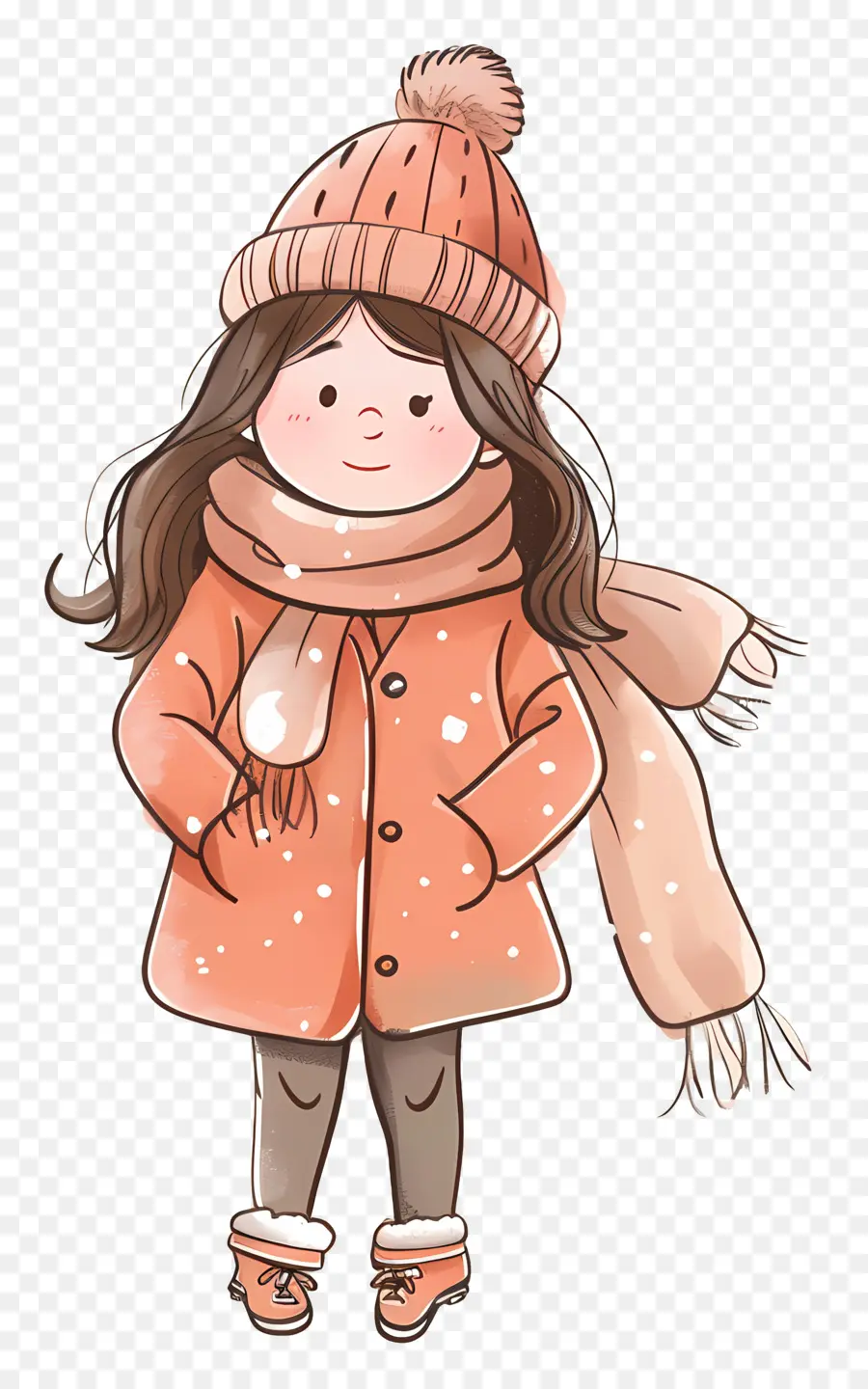 Chica En Invierno，La Moda De Invierno PNG