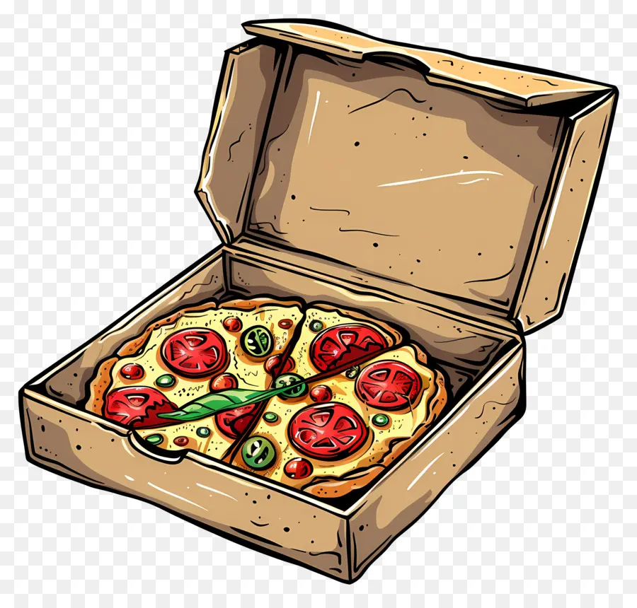 Pizza En La Caja，Pizza PNG