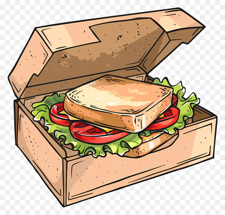 Sándwich En Caja，Sandwich PNG