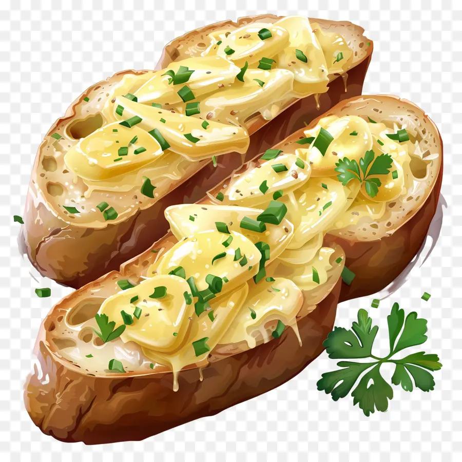 Pan De Ajo，Queso PNG