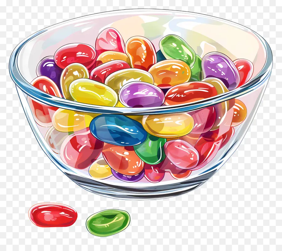 Jelly Beans，Tazón De Vidrio PNG