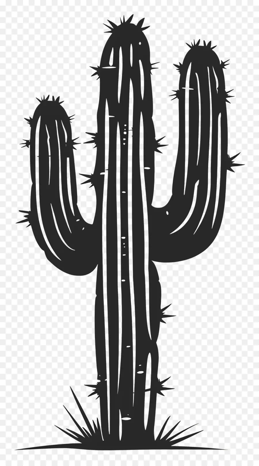 Saguaro Cactus Silueta，Cactus PNG