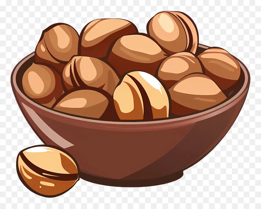 Tazón De Nueces，Frutos Secos Tostados PNG