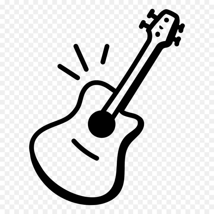 Guitarra，Fondo Oscuro PNG