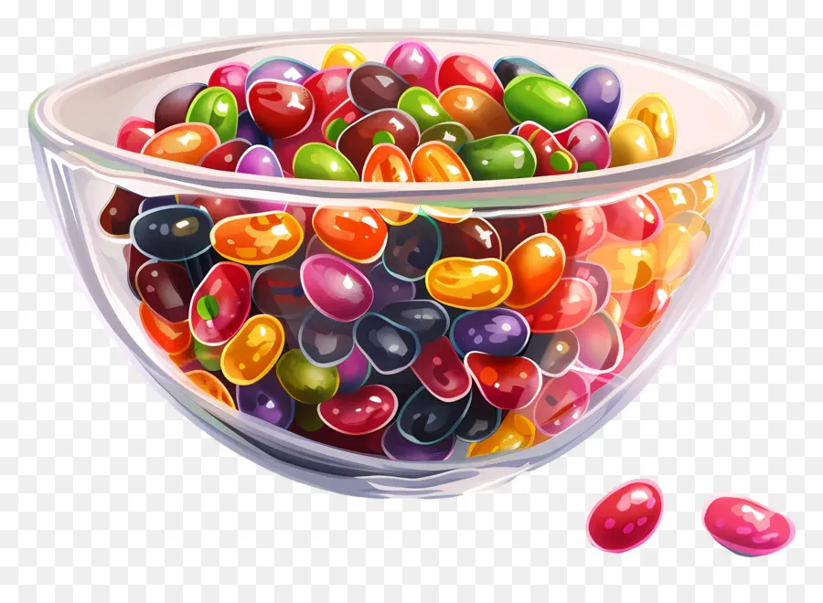 Jelly Beans，Tazón De Vidrio PNG