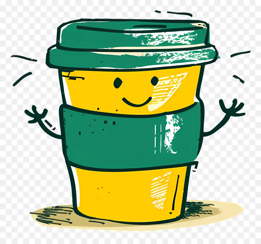 De Dibujos Animados De La Taza De Café，Copa De Café Sonriente PNG