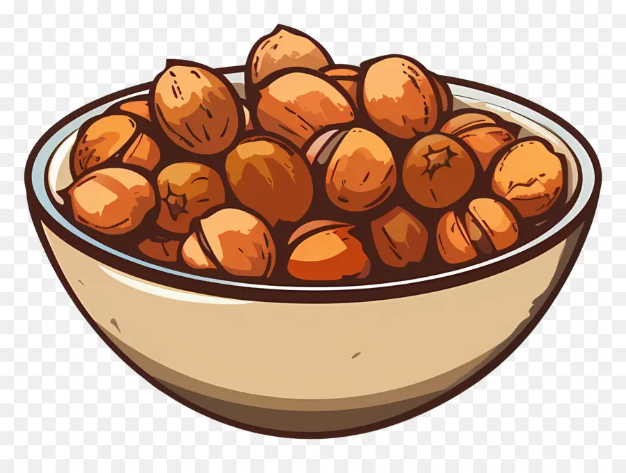 Tazón De Nueces，Nueces Asadas PNG