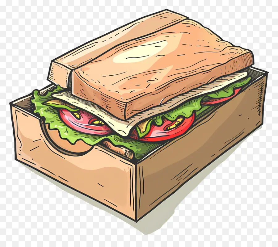 Sándwich En Caja，Sándwich De Box PNG