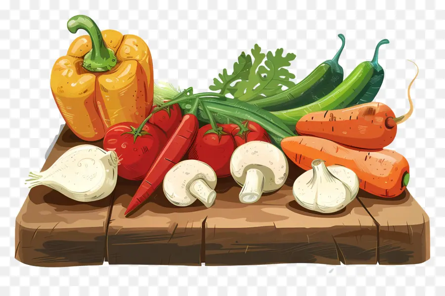 Día Internacional De Vegetariano，Tabla De Cortar De Madera PNG