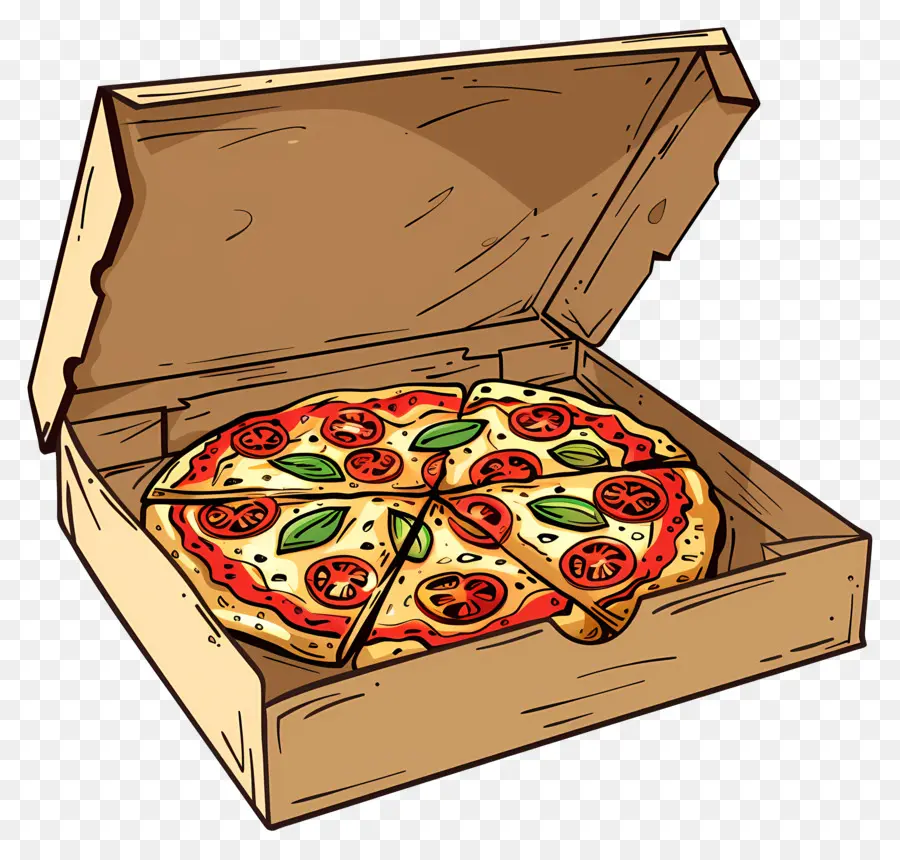 Pizza En La Caja，Pizza PNG