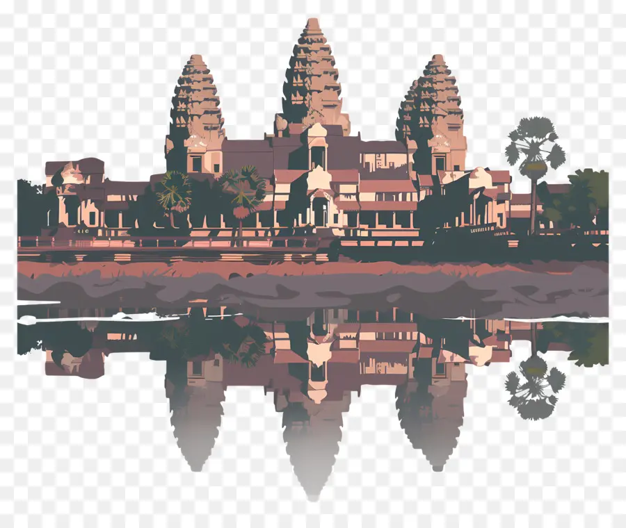 Angkor Wat，Templo Antiguo PNG