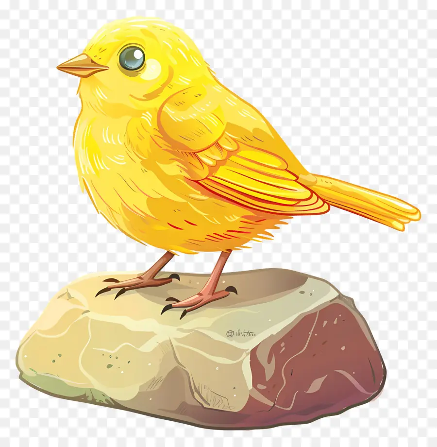 Pájaro Amarillo，Encaramado PNG