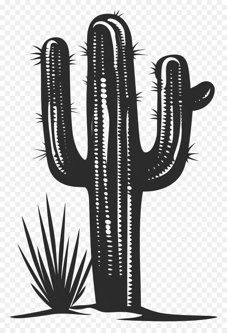 Saguaro Cactus Silueta，Cactus PNG