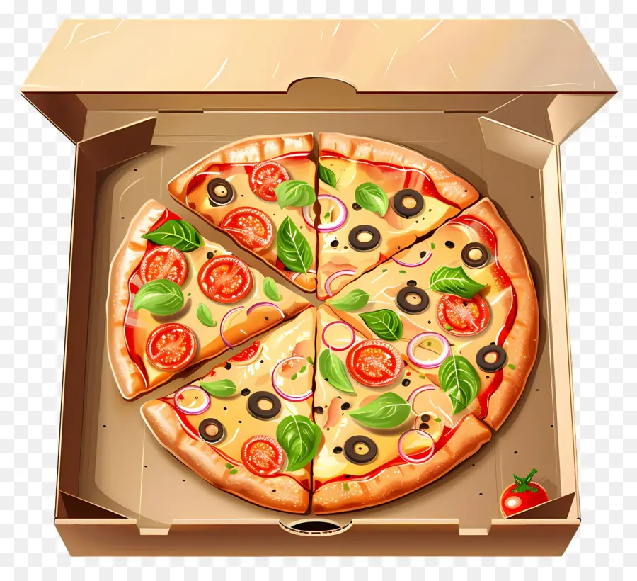 Pizza En La Caja，Pizza PNG