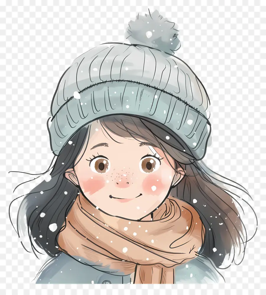 Chica En Invierno，Mujer PNG