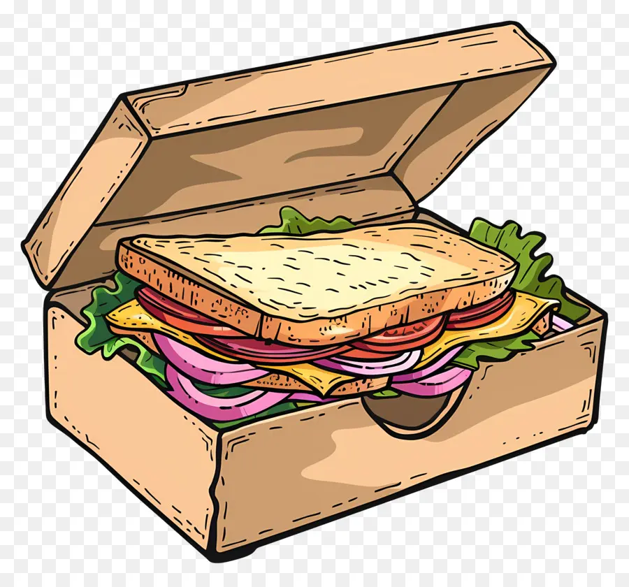 Sándwich En Caja，Sandwich PNG