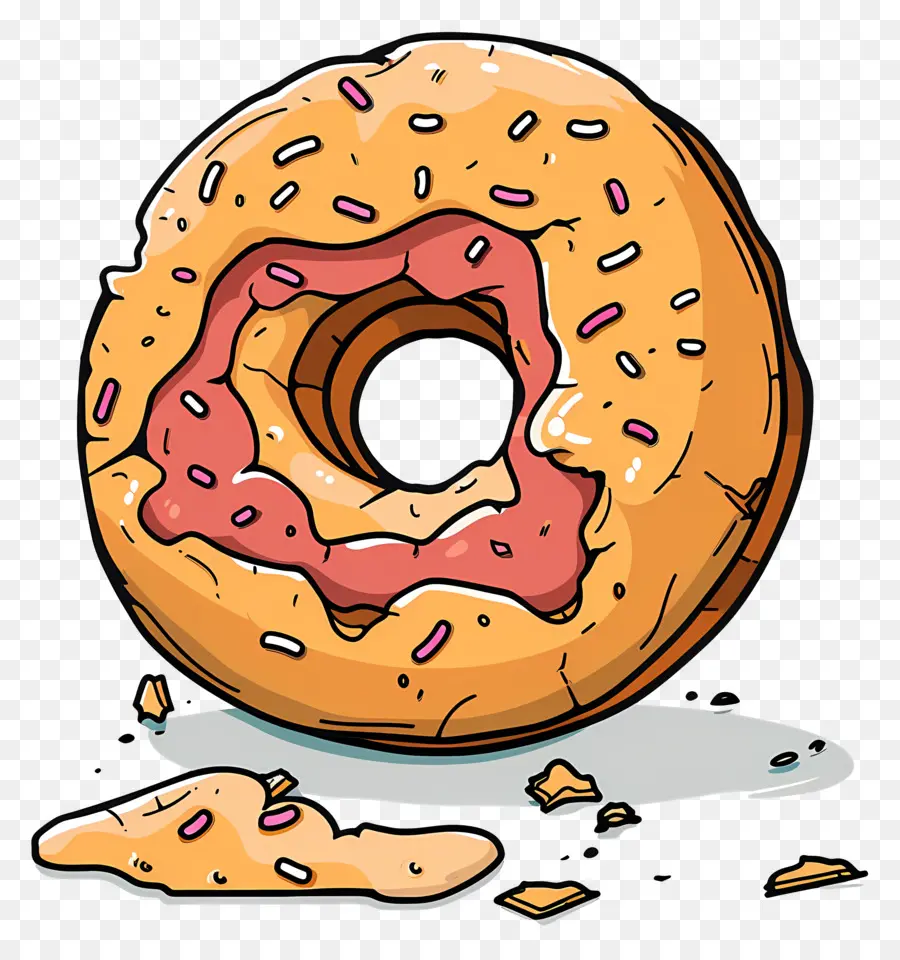 Donut Comido，Donut PNG