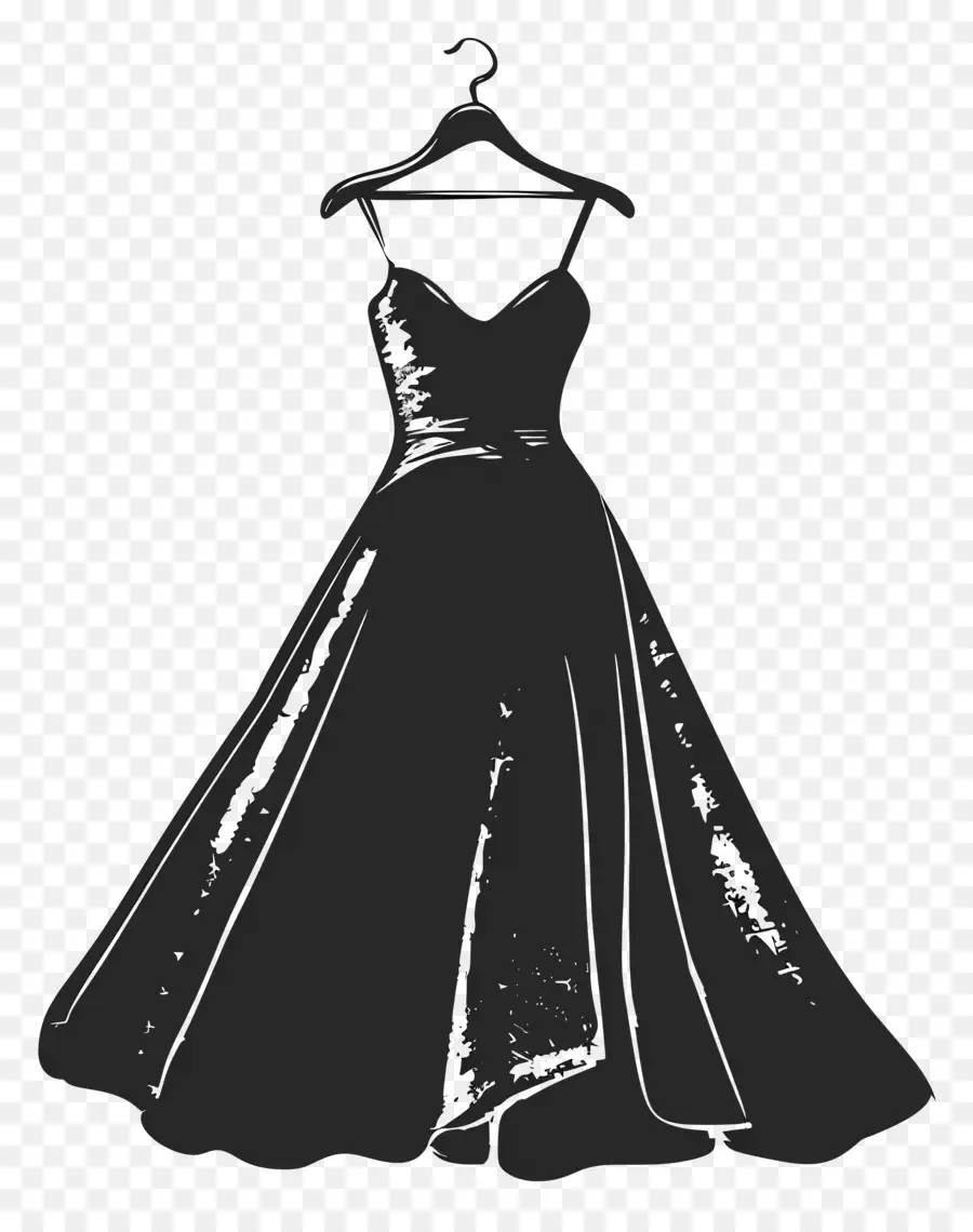 Vestido En La Percha，Vestido Negro PNG