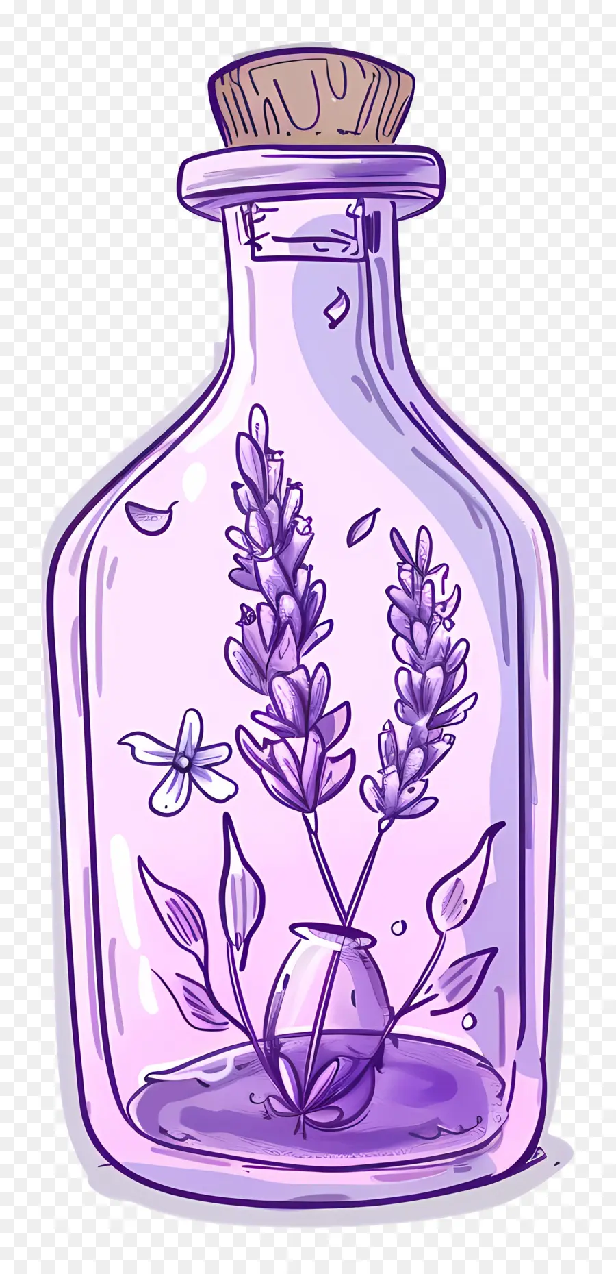 Botella De Poción De Lavanda，Lavanda PNG