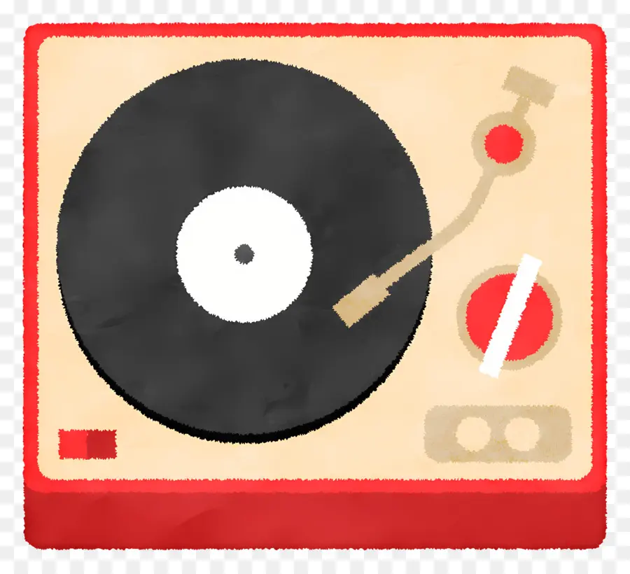 La Música，Tocadiscos Retro PNG