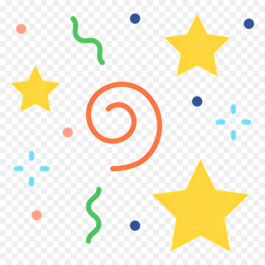 Cumpleaños De Confeti，Estrellas PNG