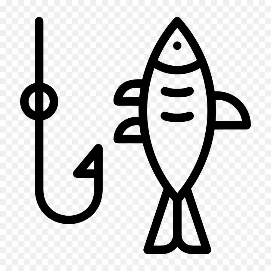 Ganchos De Pesca，Black Background PNG