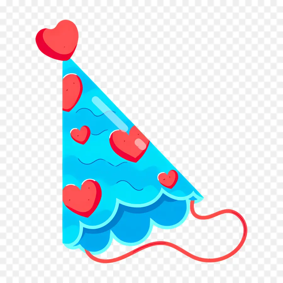 Cono De Cumpleaños，Sombrero De Fiesta Azul PNG