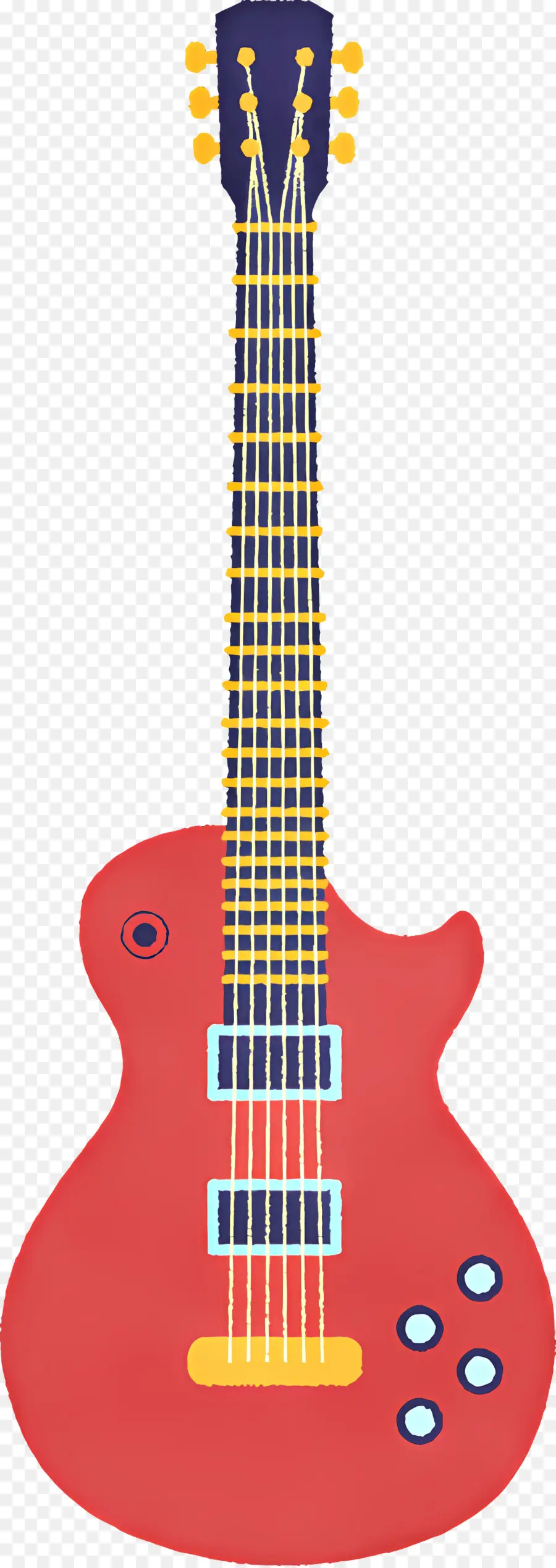 La Música，Rojo Guitarra Eléctrica PNG