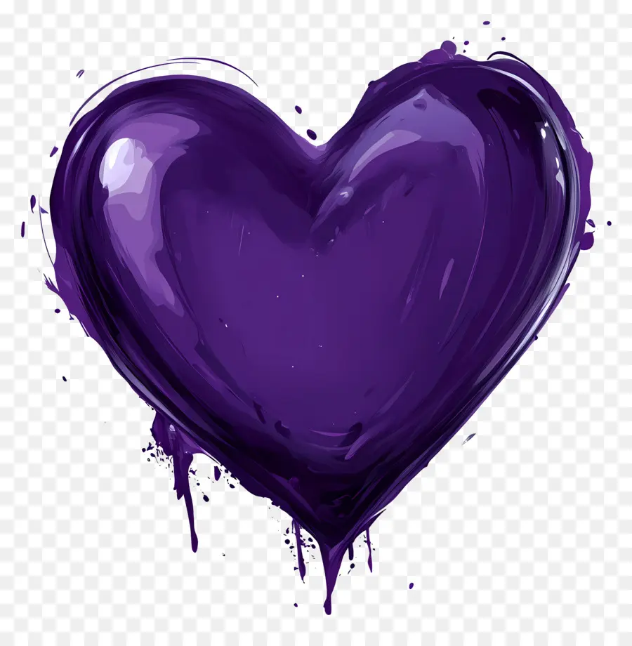 Corazón Púrpura，Morado PNG