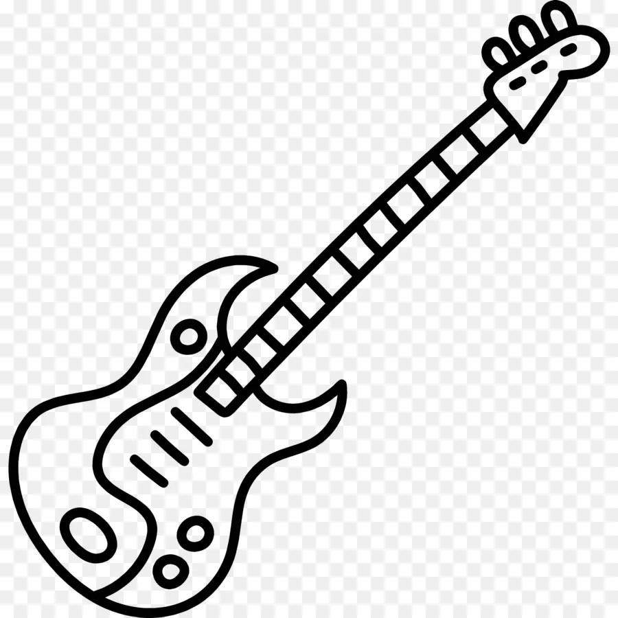 Guitarra Eléctrica，Dibujo De Línea PNG