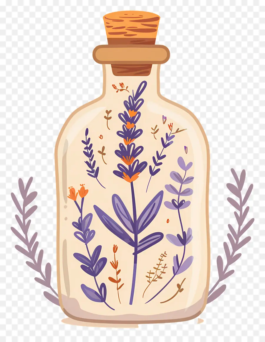 Botella De Poción De Lavanda，Aromaterapia PNG