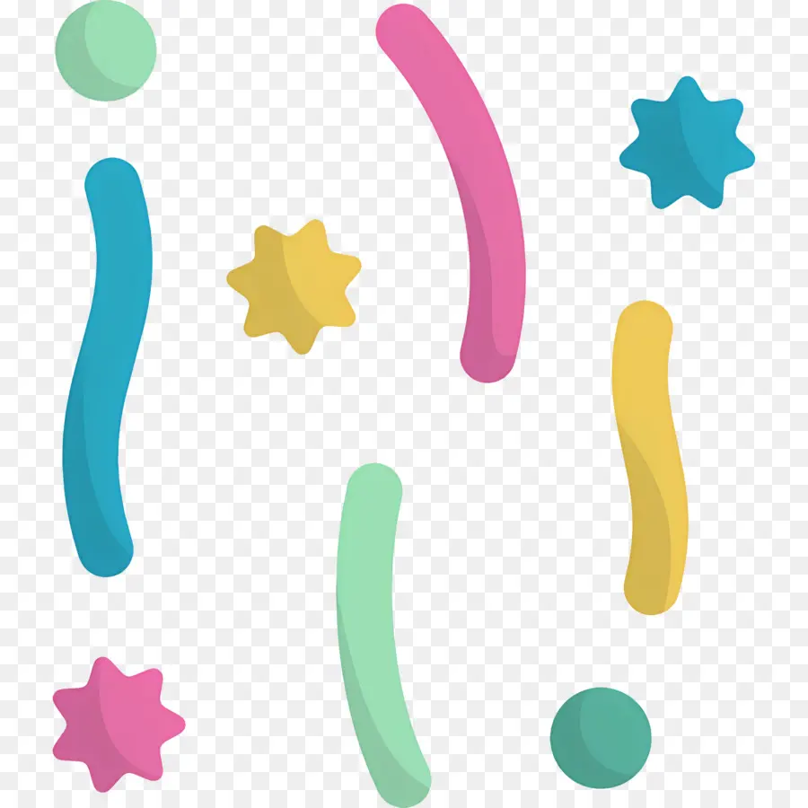 Cumpleaños De Confeti，Diseño Colorido PNG