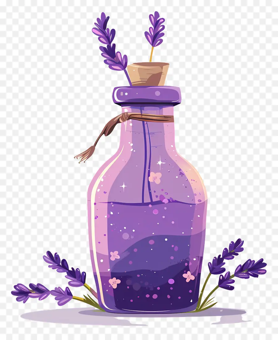 Lavanda，Botella De Vidrio PNG