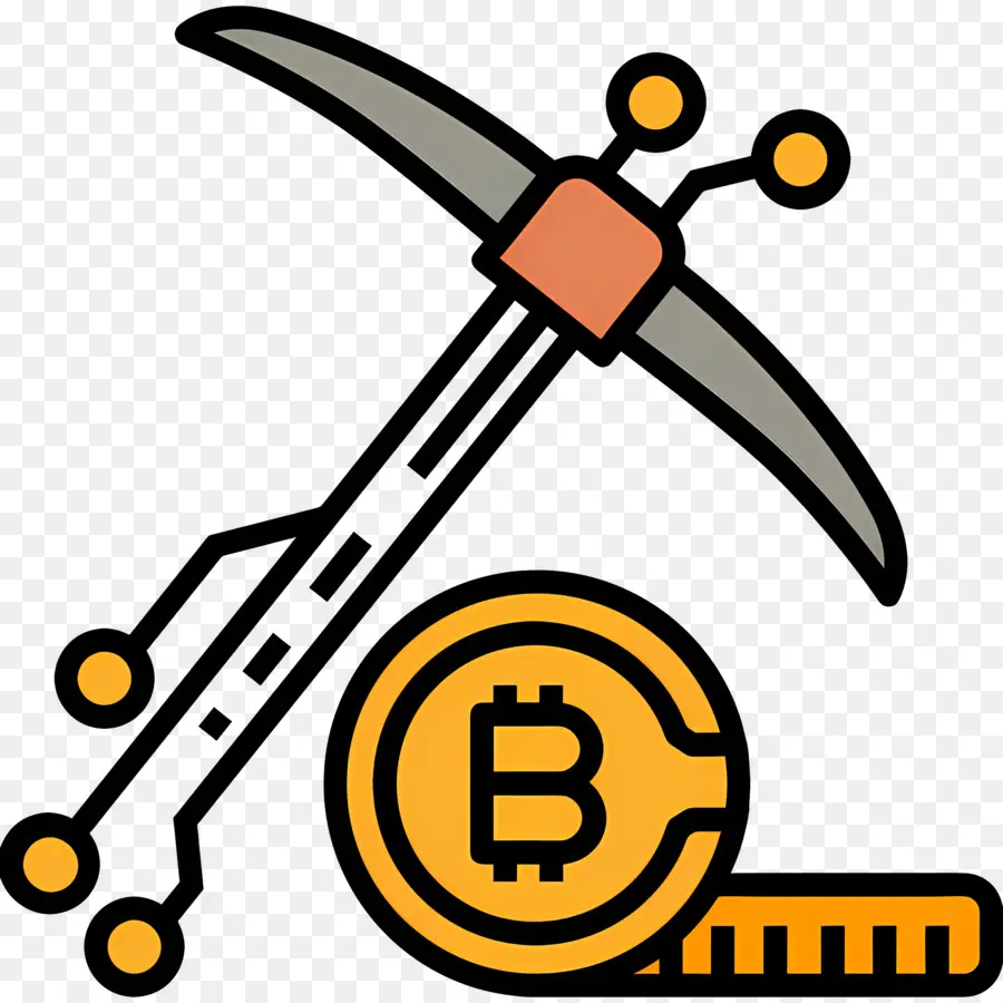 Bitcoin Miner，Código De Metal PNG