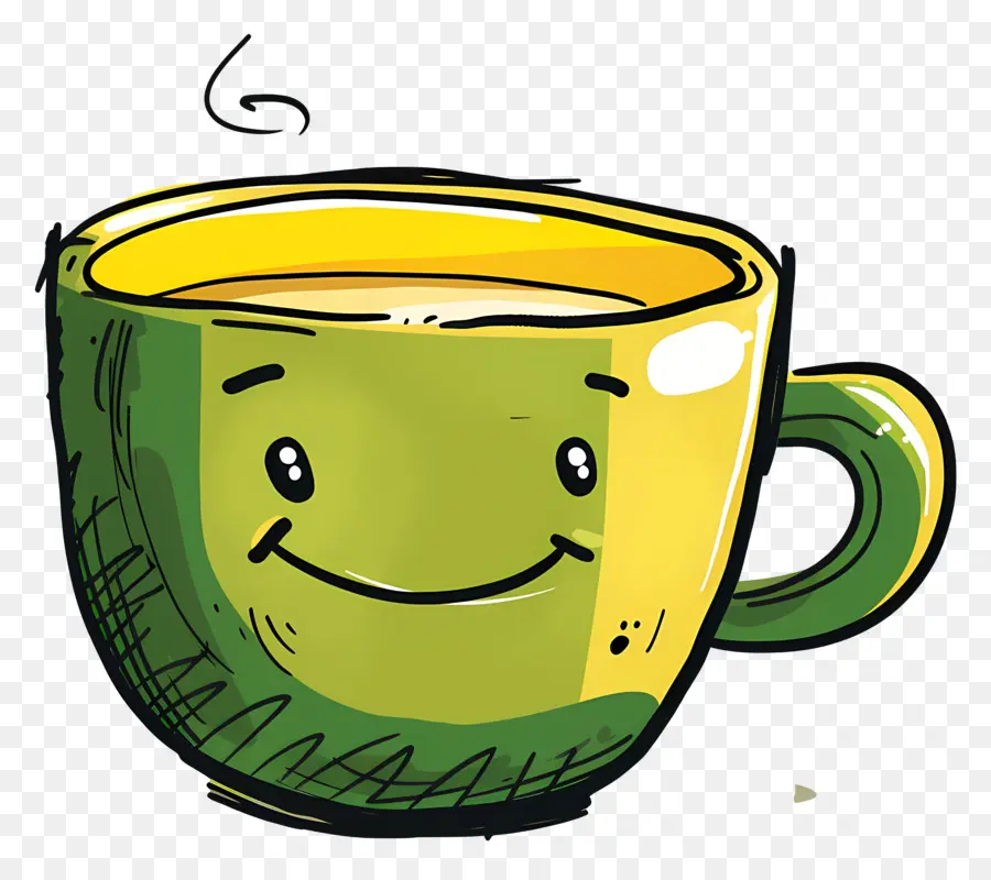 Taza De Café，La Cara Sonriente PNG